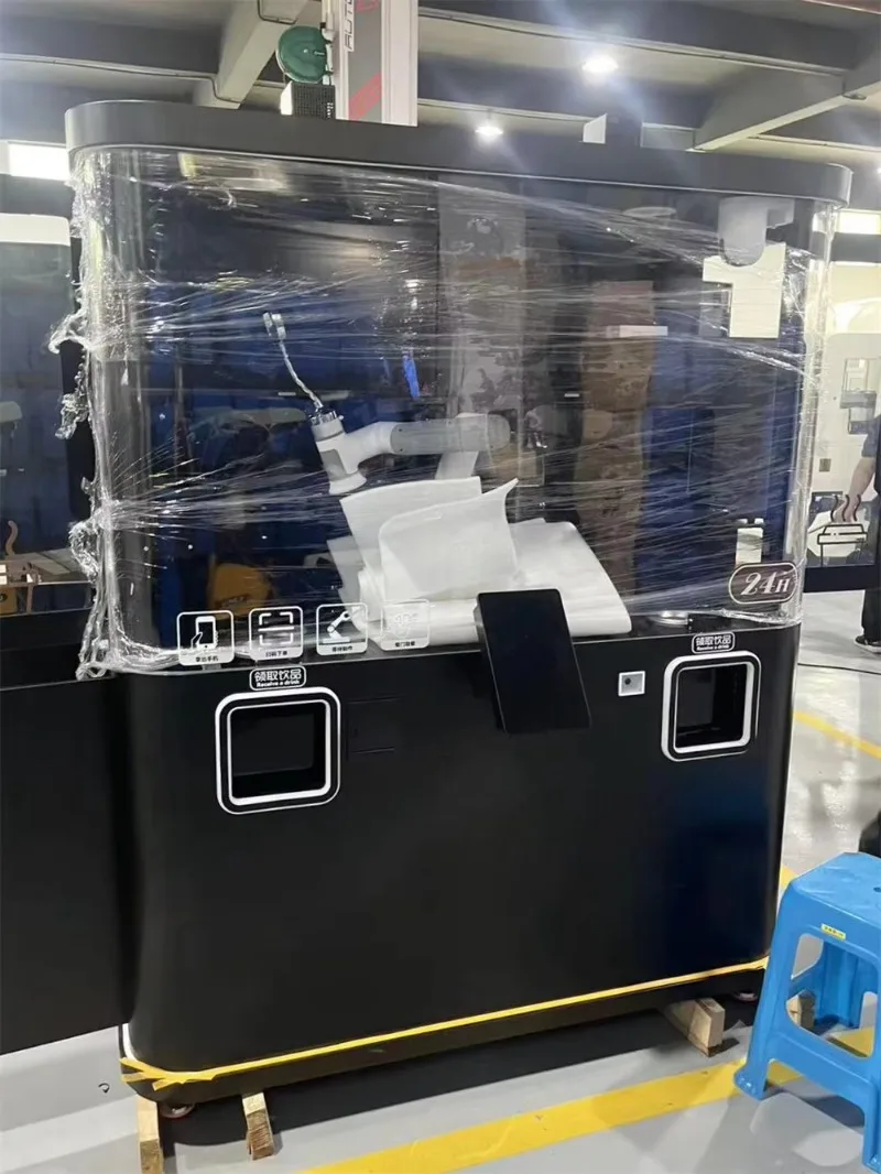 Collaborative Robotic Coffee Barista System Unmanned Self Service Vending Kiosk Custom