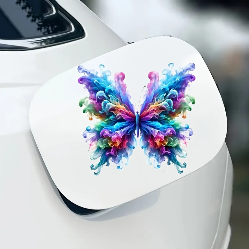 1pc bunte Schmetterlinge Auto aufkleber wasserdicht für Auto Kraftstoff tankdeckel Körper Fenster Vinyl Aufkleber lustige Tier Fahrzeug Dekoration