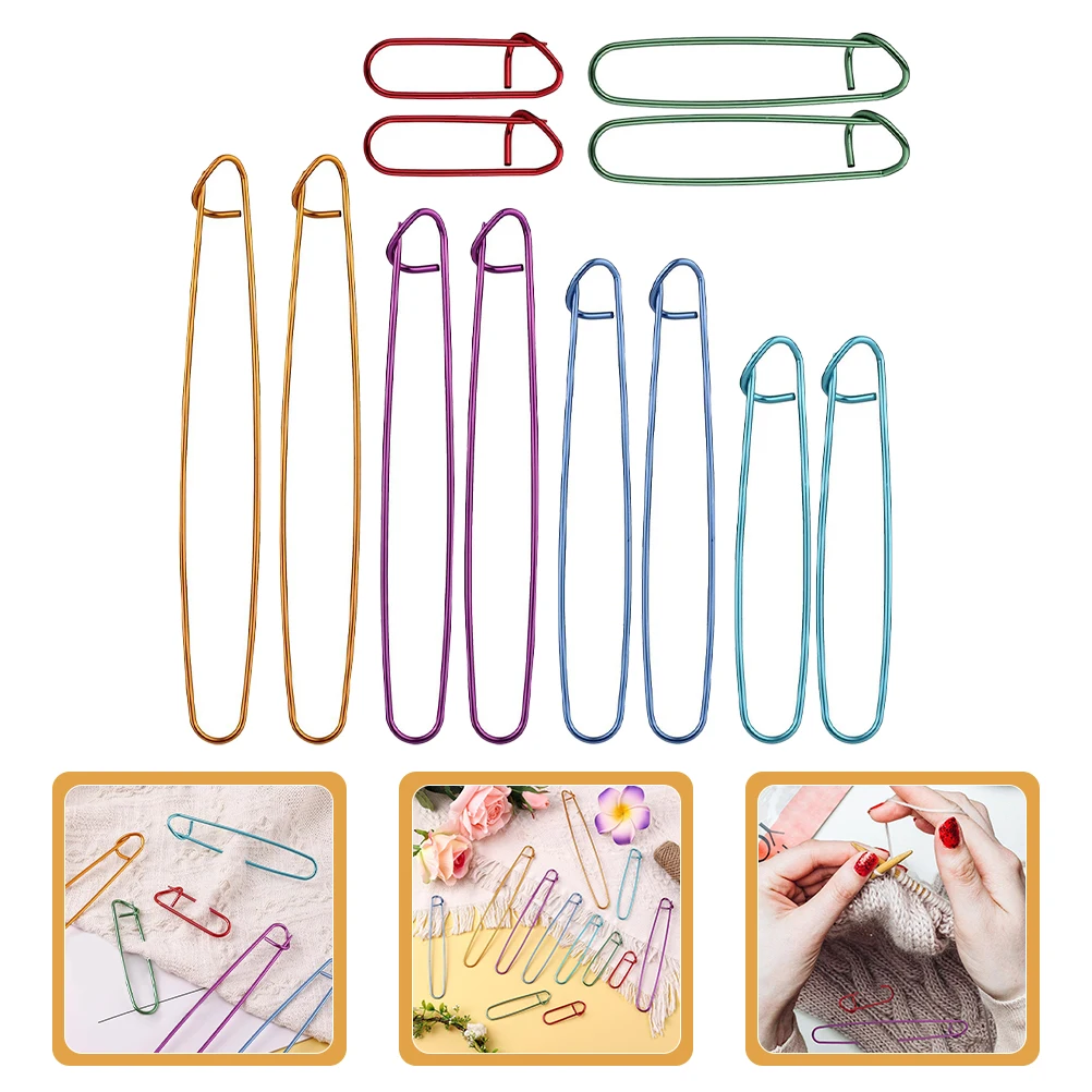 

12 Pcs Anti-wire Fixing Device Blocking Pins for Knitting Don't Buckle Crochet Hook Holder Yarn