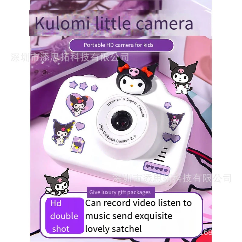 Sanrio Children Camera Video Recorder Game Console Mp3 Hd Kawaii Hello Kitty Be Connected Mobile Phone Kuromi Camera Toys Gifts