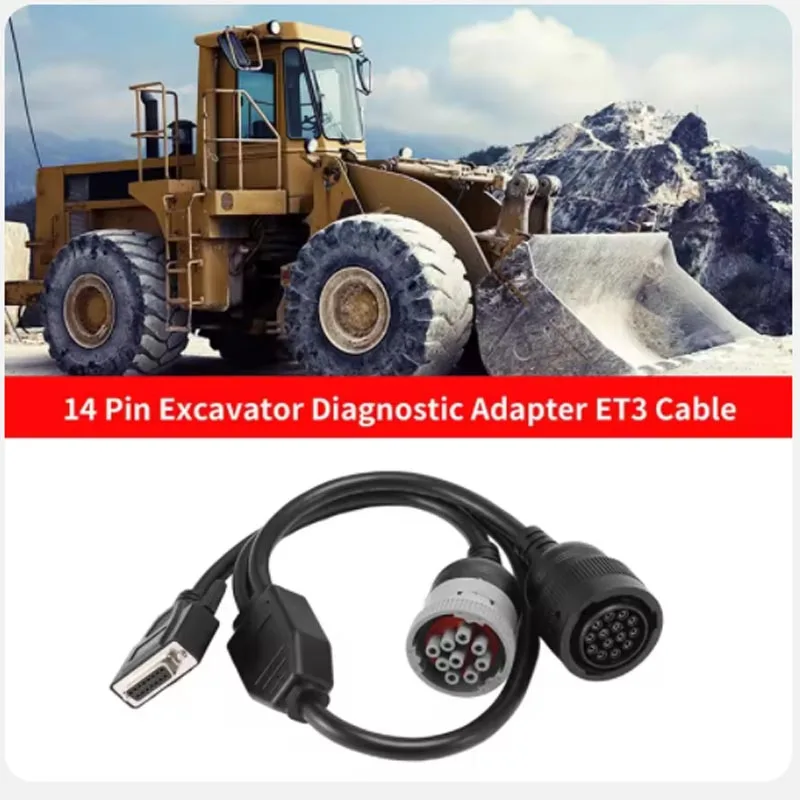 كابل خدمة Y سبليت جديد 317-7485 ذو 9 دبابيس و14 دبوس يناسب أداة موصل التشخيص CAT ET-3 ET-III Coms #2