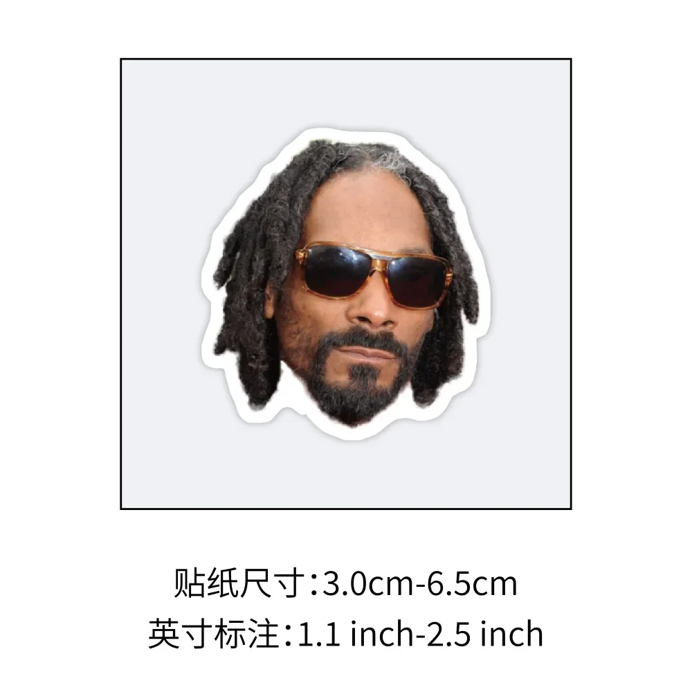 10/60pcs Hip Hop Rap Singer Doggy Dogg Stickers Fans DIY Laptop Bike Diary Phone Waterproof Wall Stationery Desk Decal Wholesale