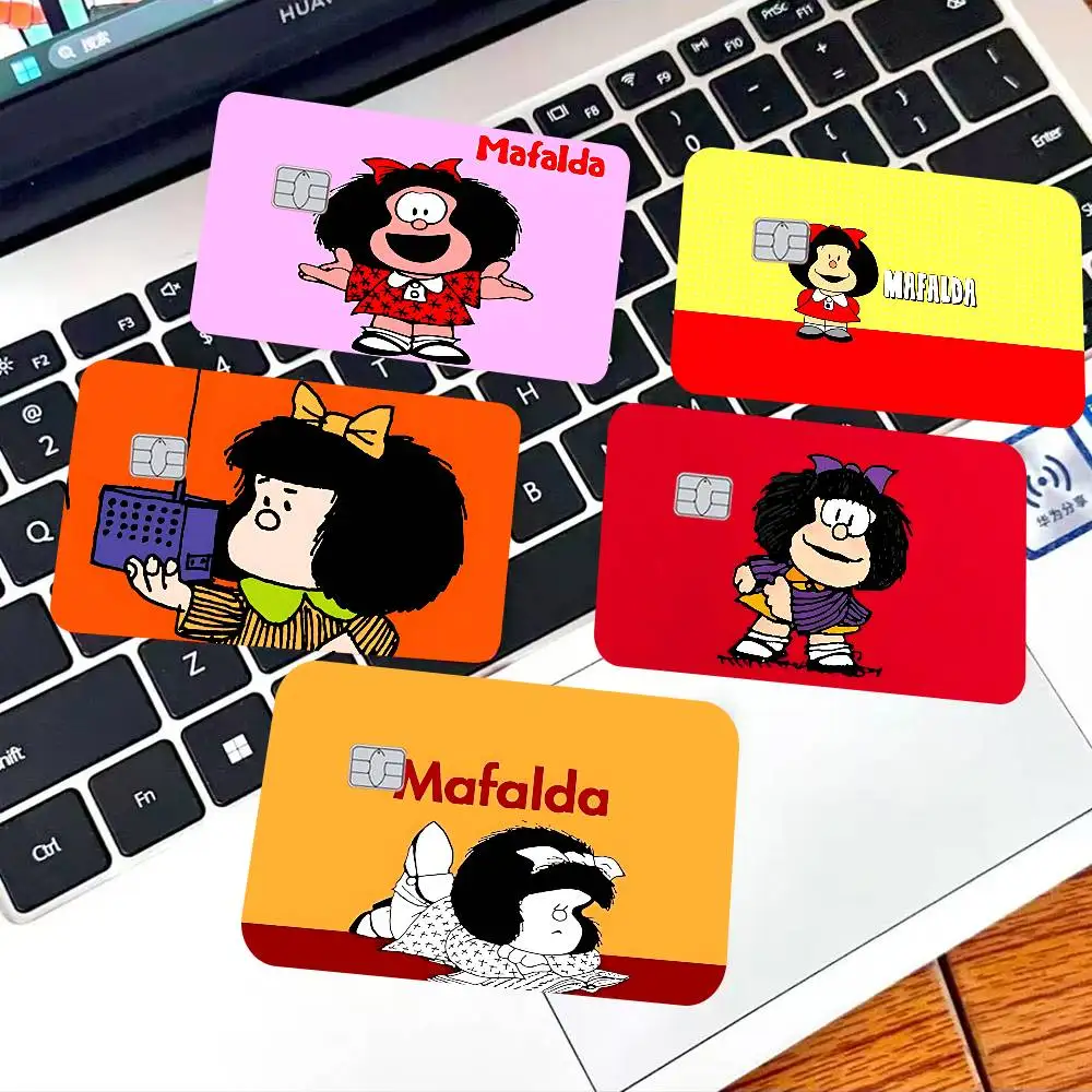M-mafalda Game Film Cover Sticker Case for Small Chip Credit Debit Card Front Side
