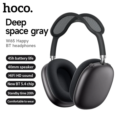 Imagen 2 del producto HOCO W65 auriculares inalámbricos Bluetooth sobre la oreja auriculares magnéticos para Iphone Samsung teléfono deportes música auriculares