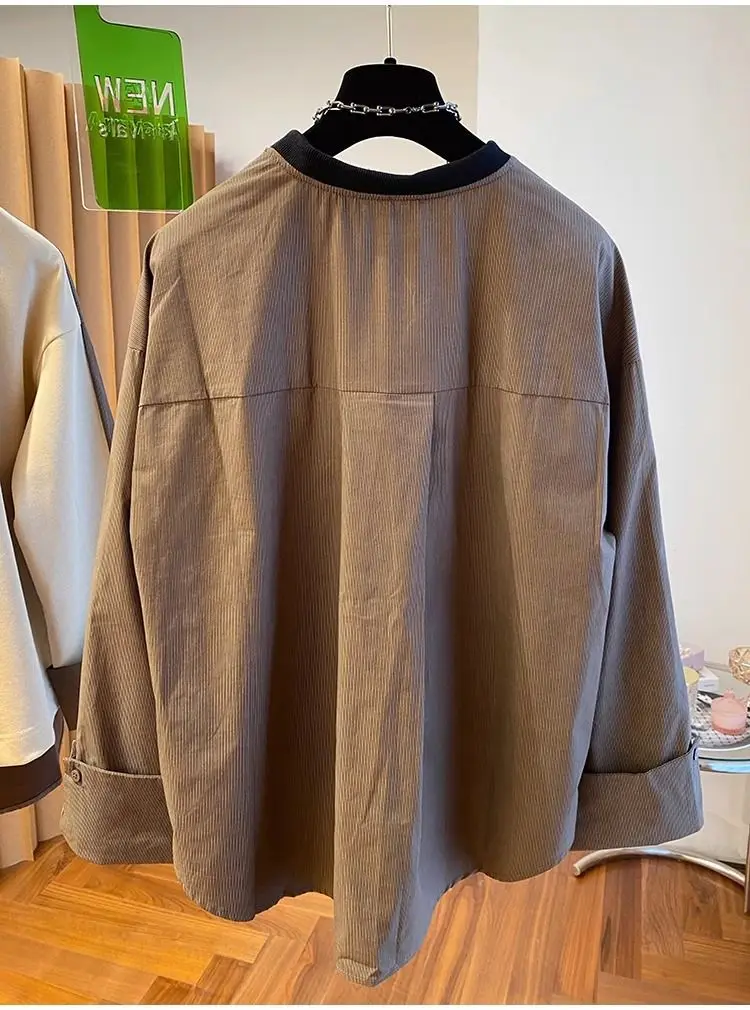 Niche Long-sleeved T-shirt for Women Spring Clothes New Style Splicing Fake Two-piece Thin Sweatshirt Top Trendy
