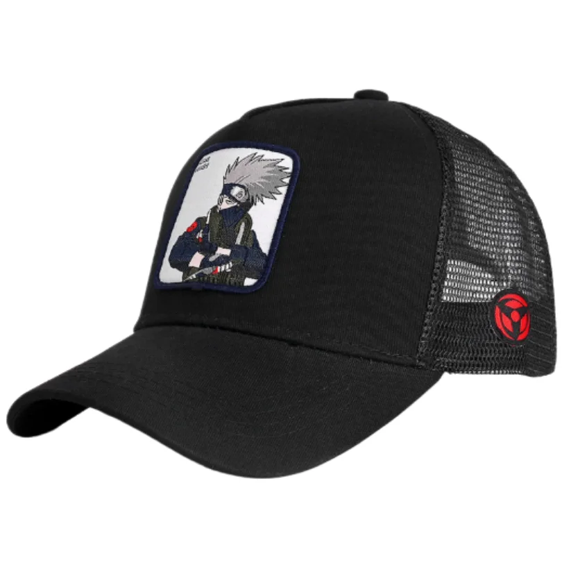 Naruto Anime-Stil Uchiha Itachi Kakashi Baseballkappe für Männer und Frauen, Cosplay, verstellbar, modisch, Outdoor, Mesh, Trucker, Snapback-Mütze – Detail 4