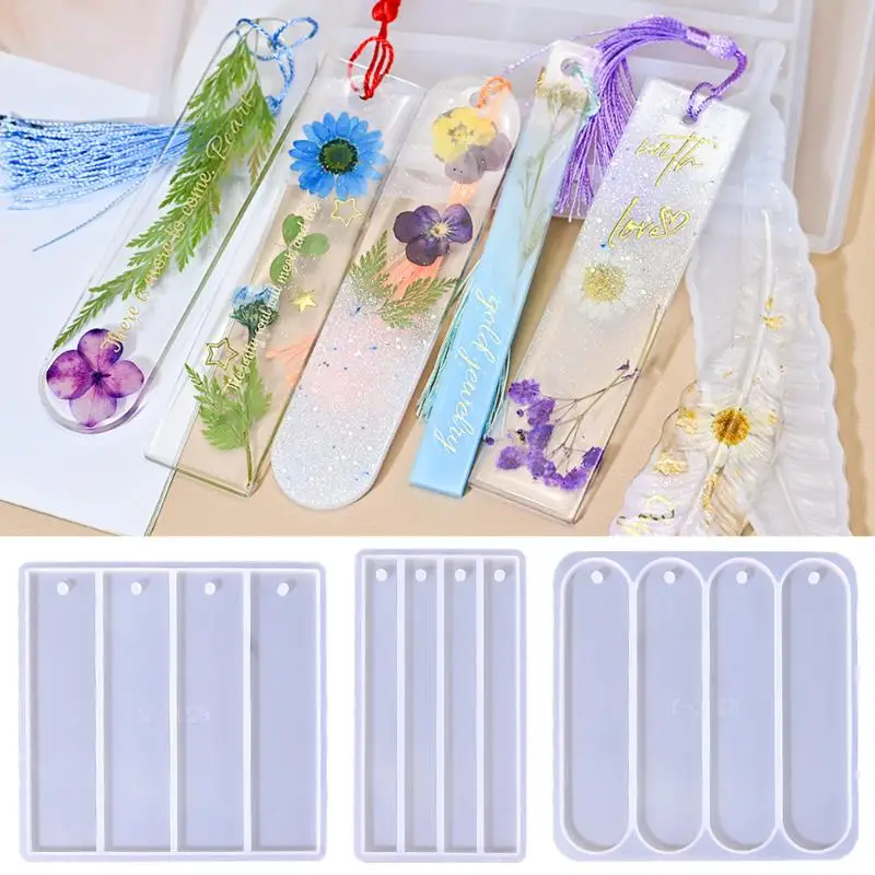 

Силиконовая форма для закладок, прямоугольная форма для литья эпоксидной смолы для DIY, кристаллическая эпоксидная смола, украшение для книги, аксессуары для рукоделия