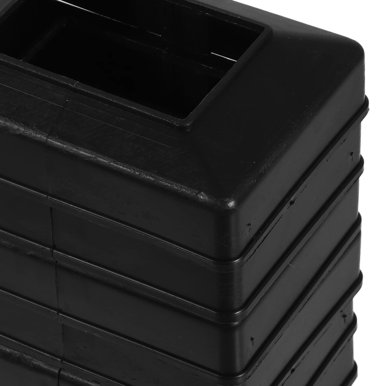 

6pcs Square Tube Decorative Cover Durable ABS Sturdy Fence Entryway Post Skirt Plastic Bottom Hidden Covers For Balcony Stairs