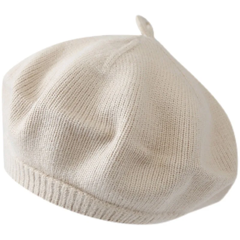 Gorro boina de lana elástica para bebé – Color caramelo - imagen 2