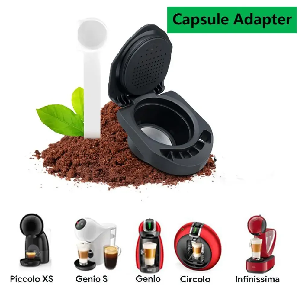 Refill Reusable Capsule Adapter for Dolce Gusto Coffee Capsule Convert Compatible with Genio S Piccolo XS Machine Coffee Accesso