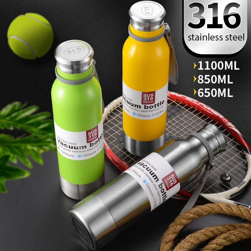 Tumbler Thermo Water Bottle Large Capacity Portable Outdoor Sports Water Bottle Tea Water Stainless Steel Thermos Vacuum Cup