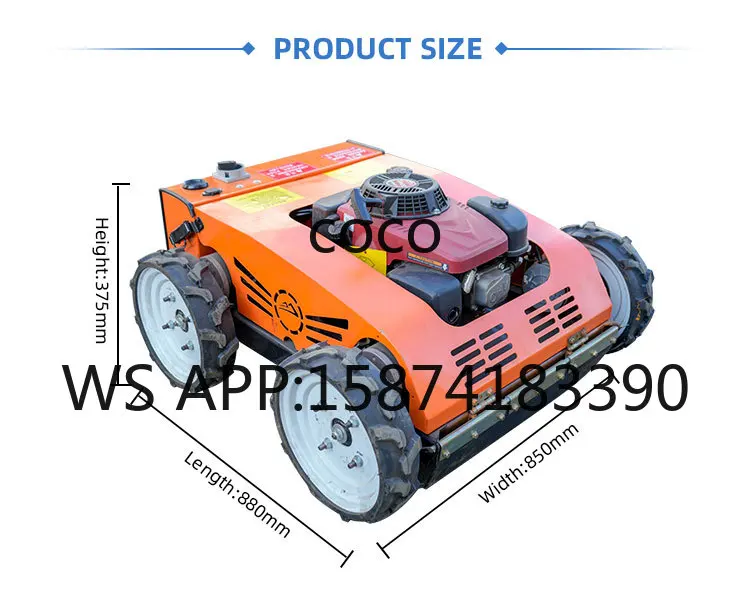 Remote Control Zero Turn Lawn Mower Automatic Wheel Type Grass Cutting Machine