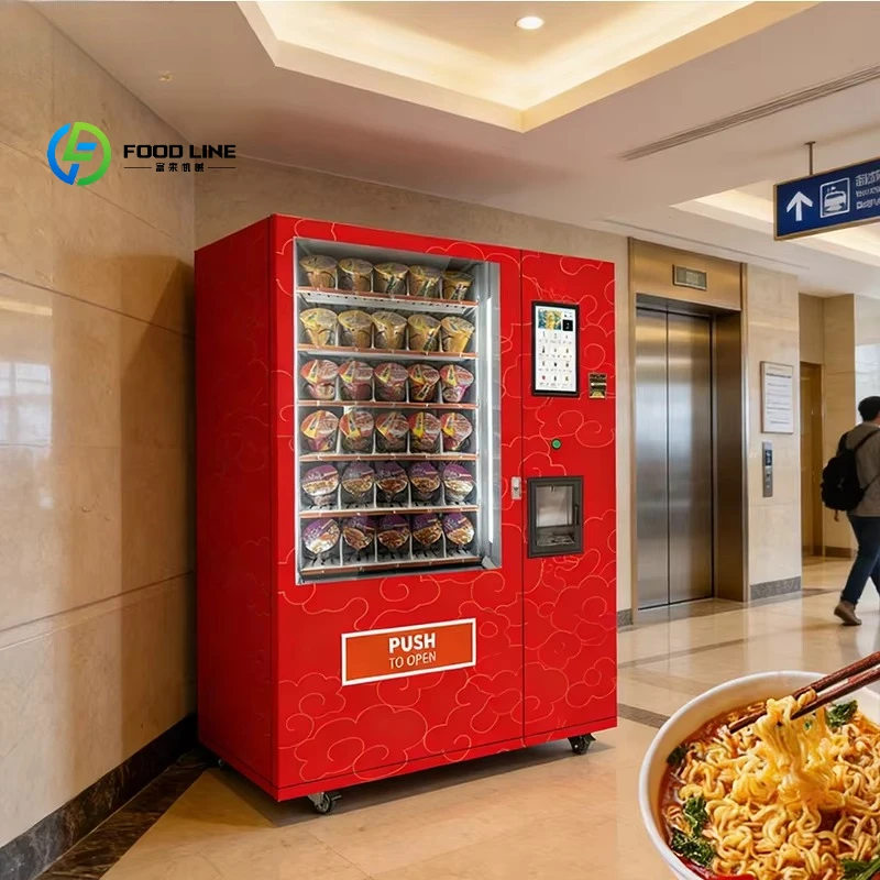 Instant Noodle Vending Machine-Customized OEM/ODM SDK Enabled Touchscreen &Cloud-Based Management Hot Water Available Customized