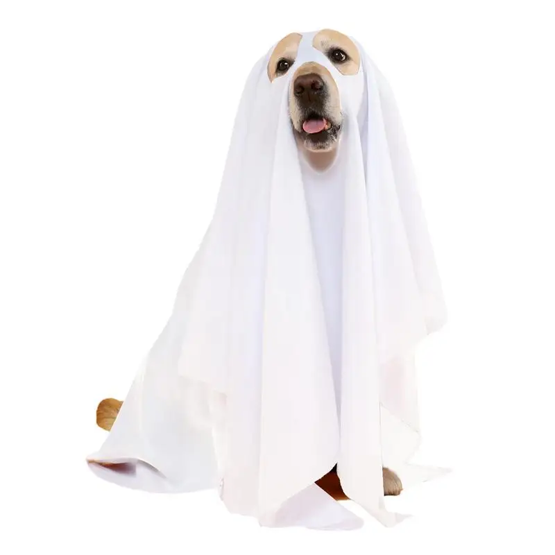 Halloween Ghost Pet Cloak Grab Attention dog Cosplay Costume Comfortable to Wear Halloween Ghost Pet Cloak for parties photo