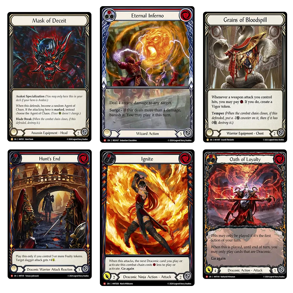 

Flesh and Blood Proxy Cards DIY Cards FAB TCG Game Collection Cards Oath of Loyalty Blood Splattered Vest Eternal Inferno Gifts