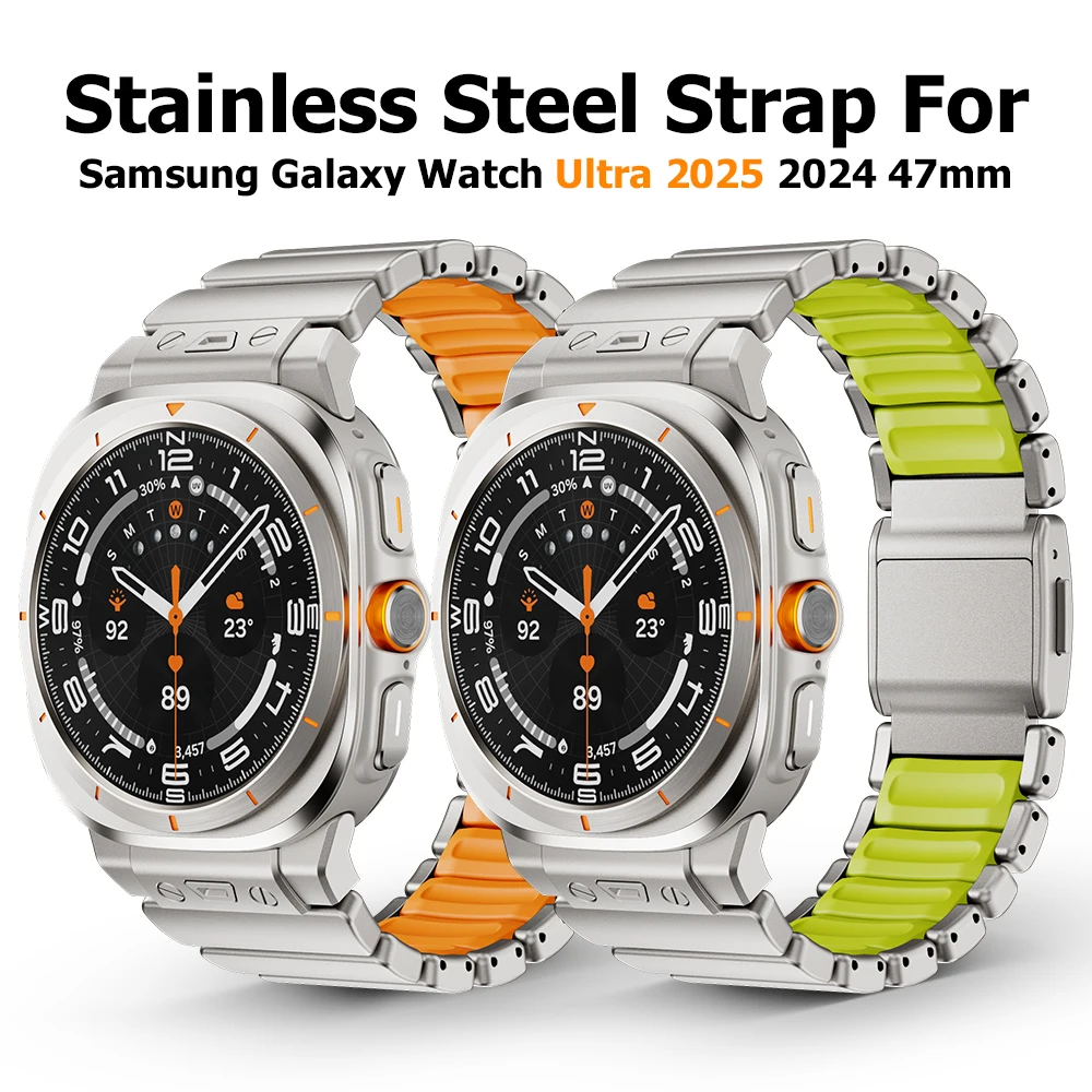 

Luxury Metal Band for Samsung Galaxy Watch Ultra 2025 Accessories Stainless Steel Strap for Samsung Galaxy Watch Ultra 2024 47mm
