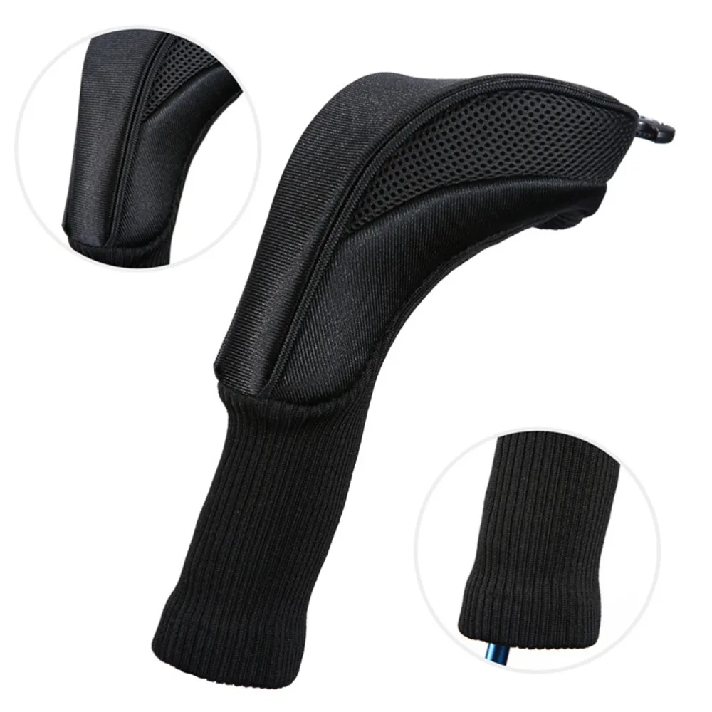 3pcs Polyester Material Golf Club Covers Mesh Surface Long Neck Design Driver Cover Elastic Fit Fairway Wood Cover Travel Use