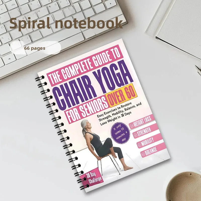 New Hot Cross-border A5 Chair Yoga Spiral Notebook, Coloring Book & Drawing Pad