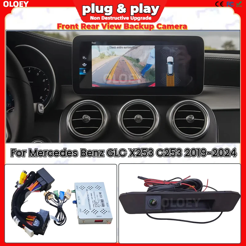 Reverse Camera For Mercedes Benz GLC X253 C253 2019~2024 OEM Screen Update Front Rear View Camera No Need Programming