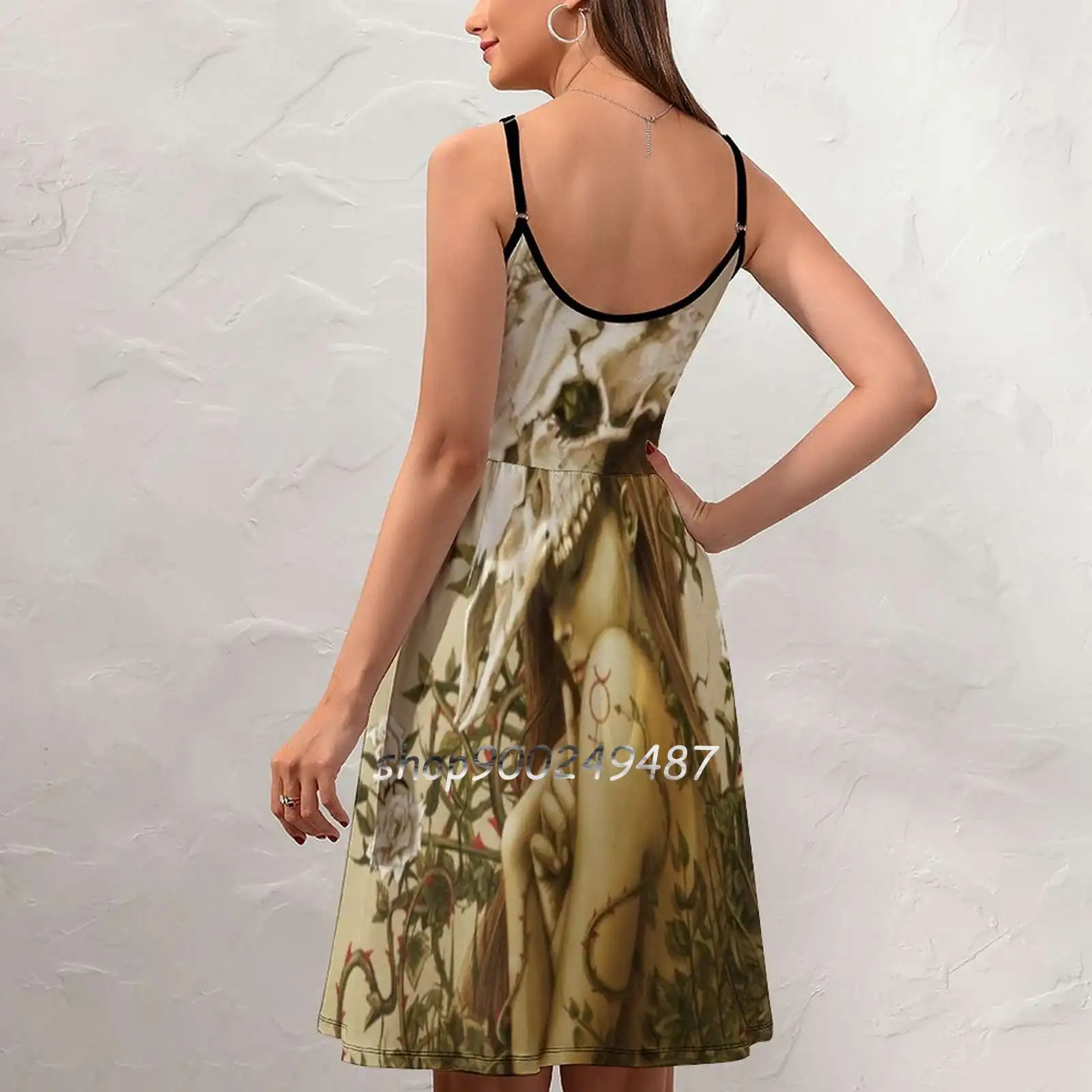 The Deer Secret Sling Dress Summer Dress Sling Sexy A Line Dress Fashion Female Dress Deer Cervo Ciervo Animals Nature Totem