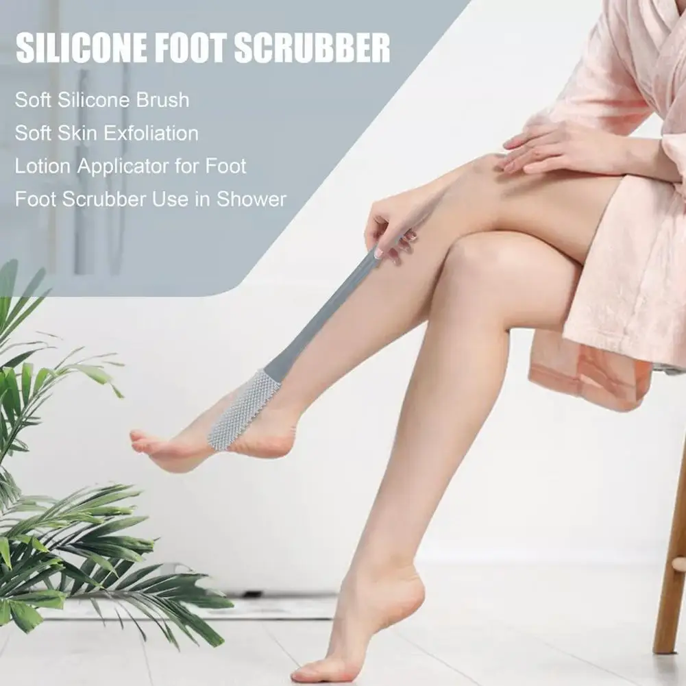 Silicone Toe Cleaning Brush Foot Scrubber for Seniors Elderly with Long Handle Shower Gap Brush Between Toes Elderly Care - view 5