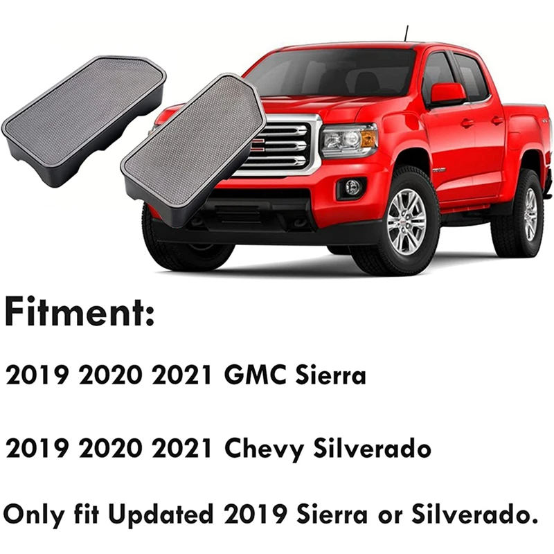 Stake Pocket Covers, Bed Rail Stake Pocket Caps For GMC Sierra Chevrolet Silverado 2019 2020 2021 Accessories, Black