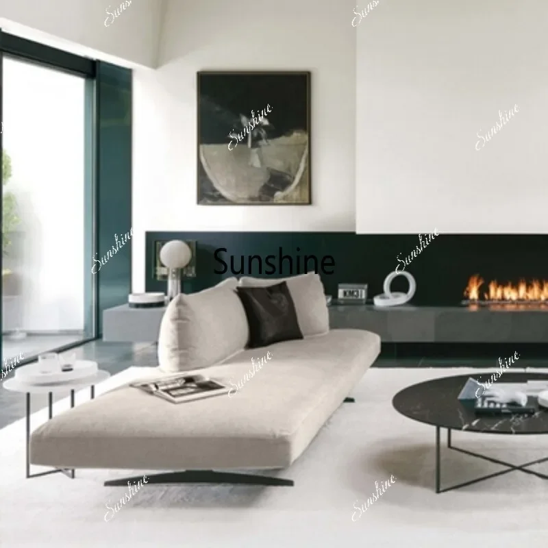 YItalian minimalist fabric sofa light luxury minimalist design, small apartment living room combination