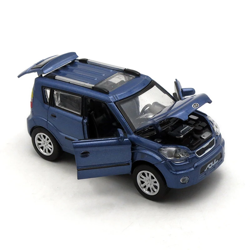 KIA SOUL-Modelo de carro de liga, 1:32, dietas e veículos de brinquedo, carro puxado de metal, coleção de luz sonora, brinquedos infantis, presentes