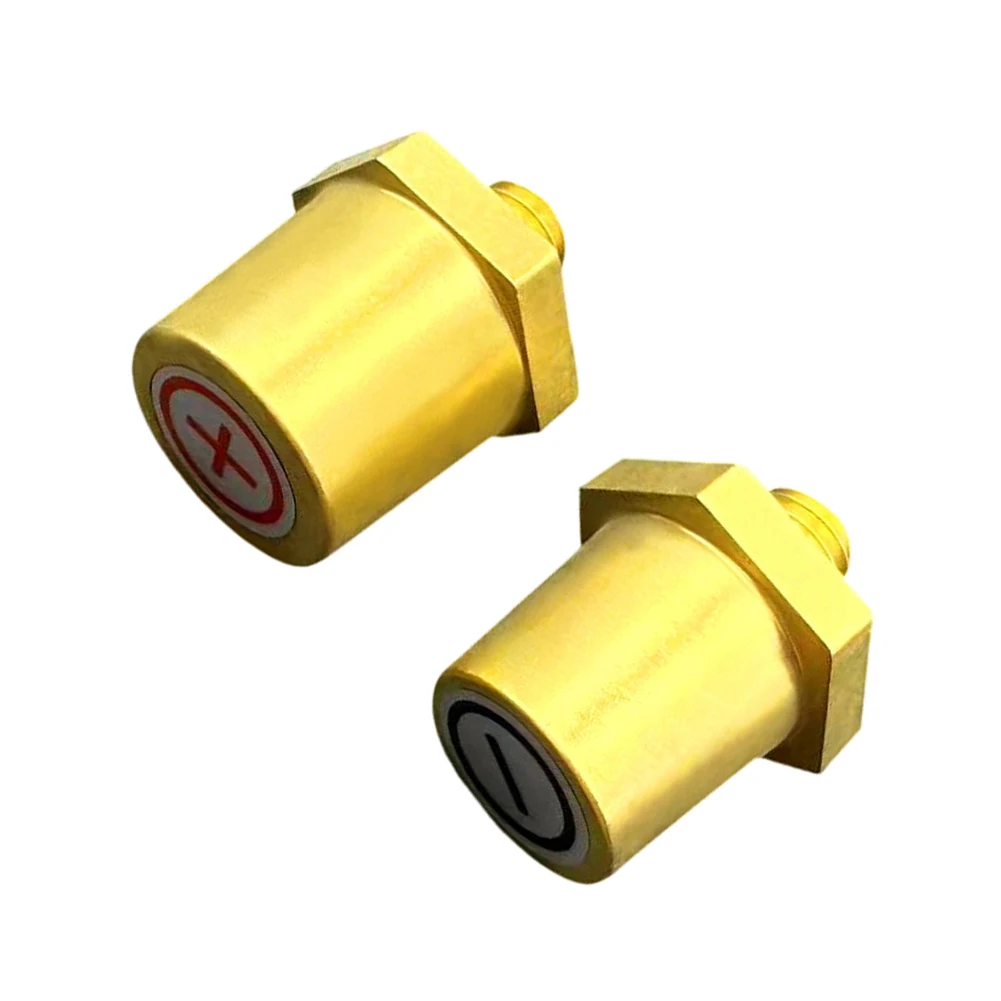 

2Pcs Brass Battery Terminal Adapter M6 M8 M10 External Thread Screw Post For Car Truck Marine Electrical Connection Accessories