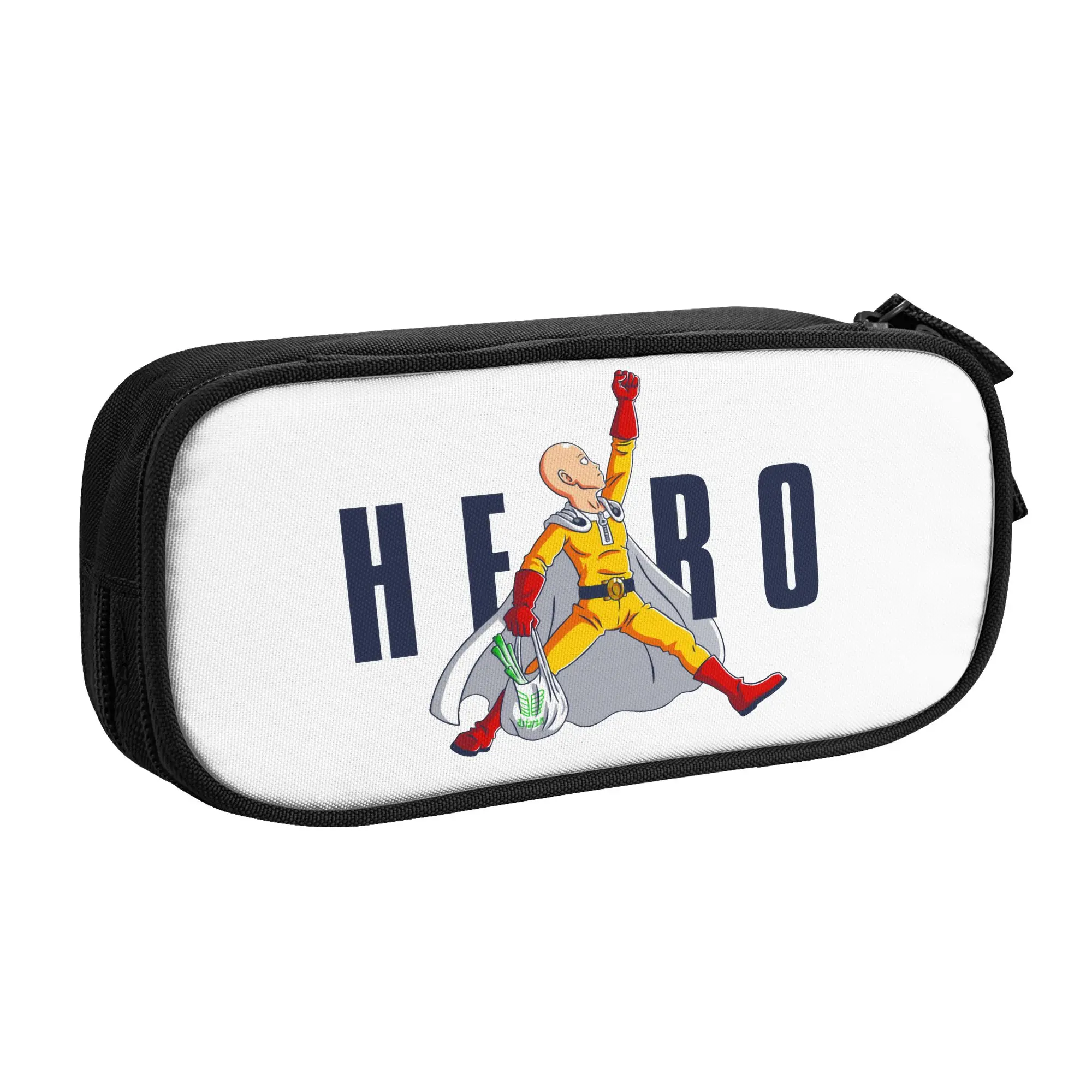 One-Punchs-Man Hero Japan Anime  Fashion Cool Saitama Sensei Streetwear Pencil Cases Bags Girl Boy Large Storage Pencilcases