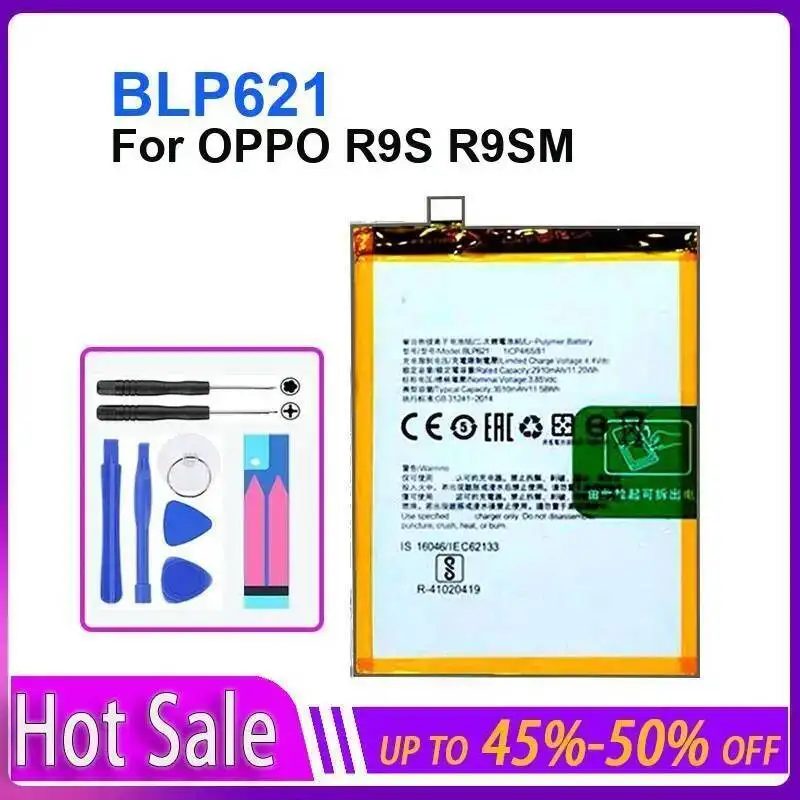 3010Mah Mobile Phone Battery For Oppo R9S R9SM BLP621 Reliable Power