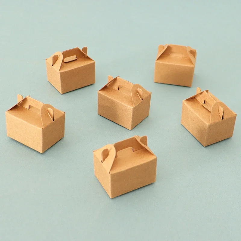 3Pcs Dollhouse Miniature Empty Dessert Box Cake Packing Box For Doll House Scene Decor Kids Pretend Play Toys