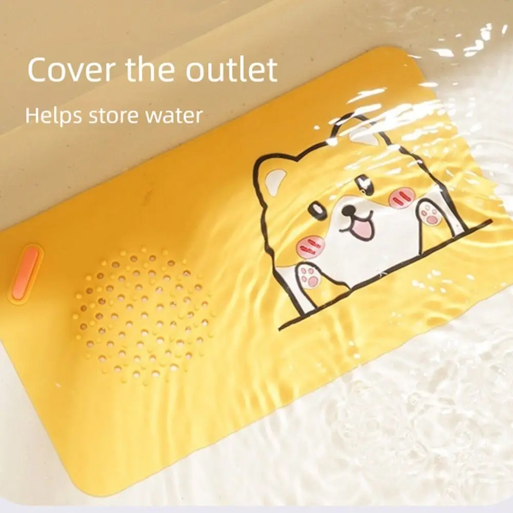 

Мультяшная крышка для слива канализационного пола, защита от запаха, защита от насекомых, уплотнительный силиконовый коврик, антиблокирующая сливная накладка для пола
