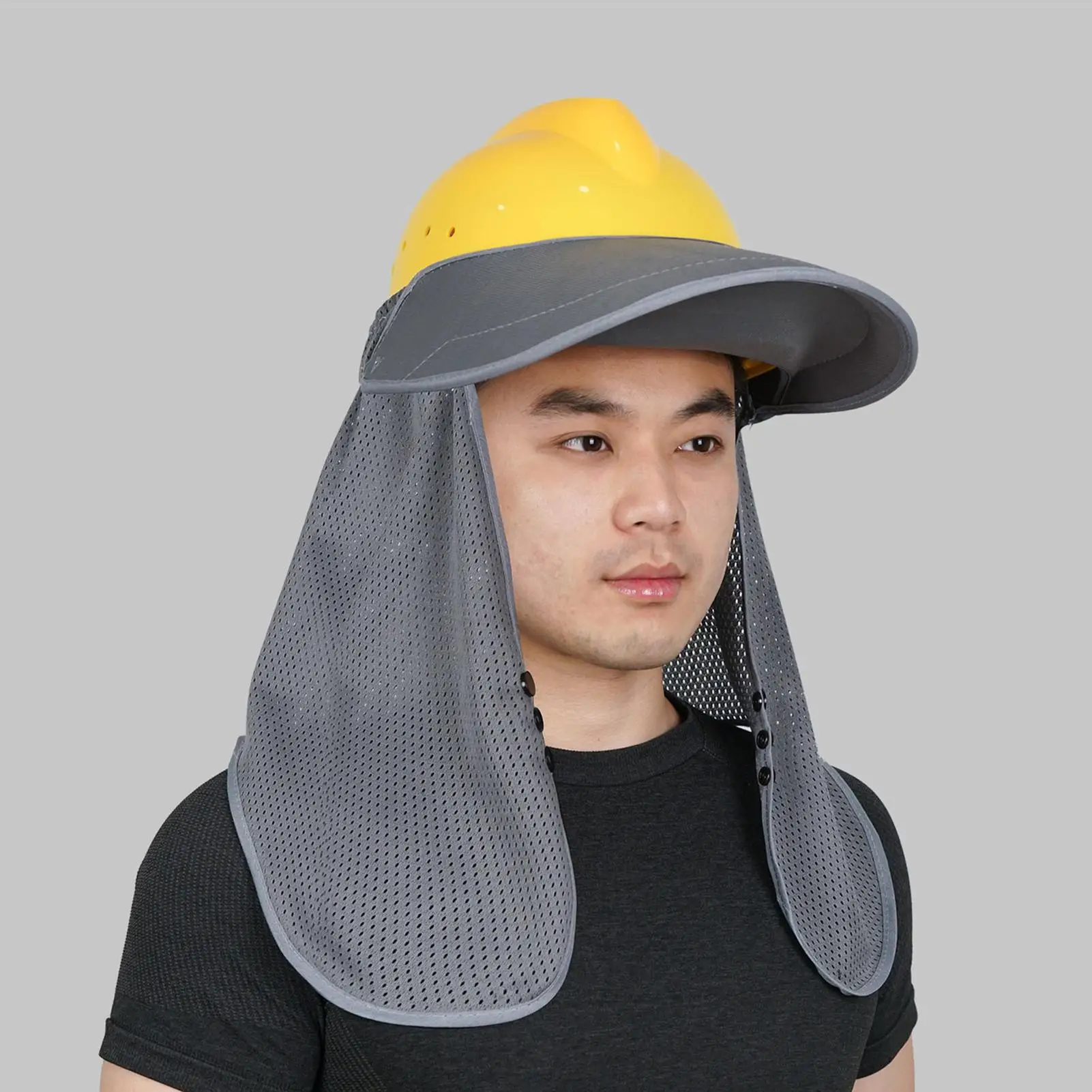 Hard Hat Sun Visor Adjustable Breathable UV Proof Mesh Helmet Sun Neck Protector For Summer Construction Sites Outdoor Work