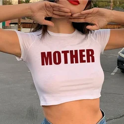 Letter Print y2k gothic  aesthetic crop top girl cute korean fashion fairy grunge  manga tshirt