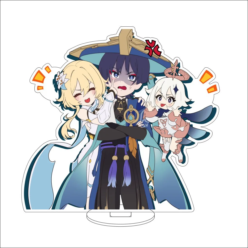 Anime Game Yuanshen Acrylic Standee Figure Wanderer Kabukimono Balladeer Standing Sign Model Plaque Desktop Display Accessories