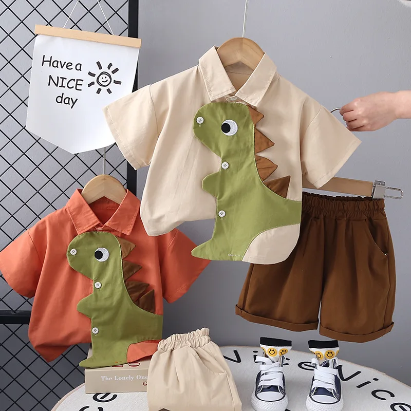 New Summer Baby Boys Clothes Suit Children Shirt Shorts 2Pcs/Sets Toddler Casual Sports Costume Infant Kids Clothing Tracksuits