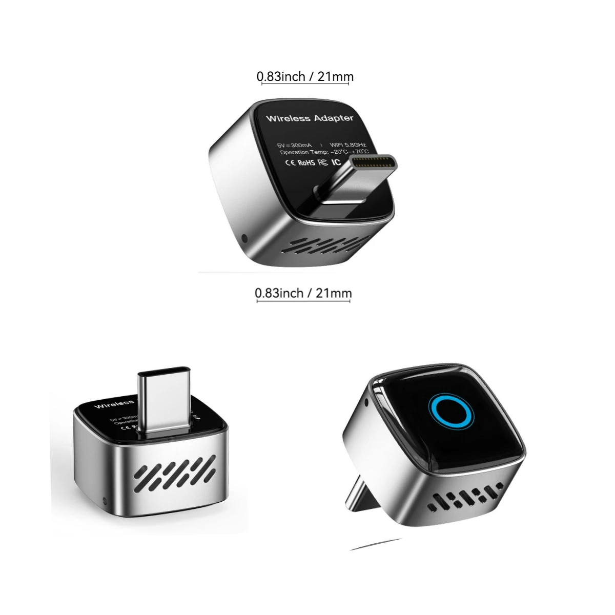 DRNVIYNC 2 in1 Wired to Wireless CarPlay Adapter Plug and Play Dongle for Factory Wired Cars (Type-c and USB)  With OTA Upadate Bluetooth WiFiCompatible with iPhone & Android Smartphones view 8