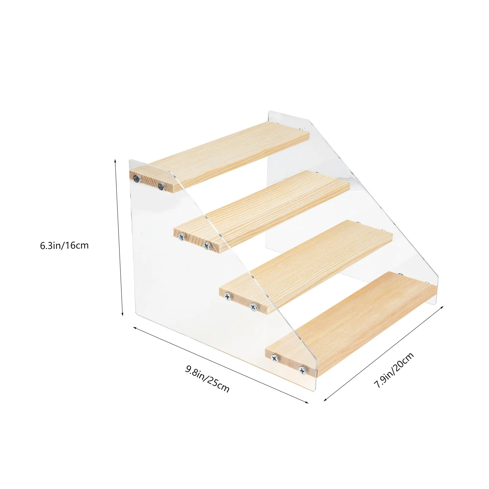 Elegant Tiered Dessert Display Rack Wooden Acrylic Construction Stable Lightweight Easy to Clean for Cakes Cupcakes Cookies