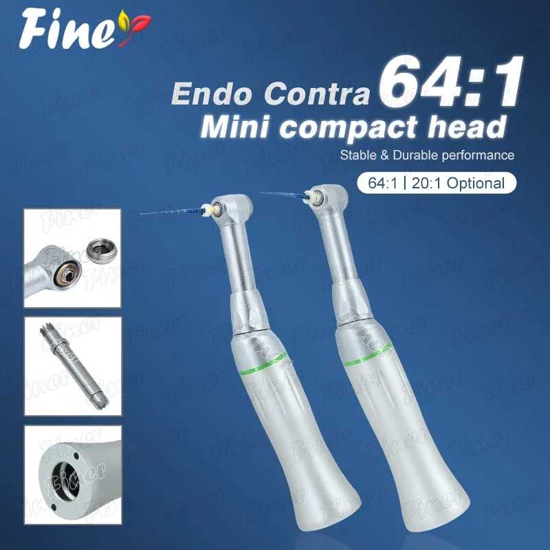 EX Series Endodontic Contra Angle Handpiece 20:1 64:1 Slow Speed Reduction Green Ring Against Endodontic Angle  Contra Angulo