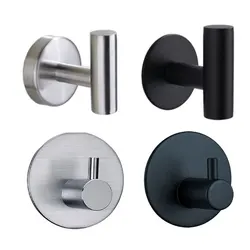 Aluminum Alloy Robe Hook Towel Hooks Self Adhesive Wall Coat Racks Rustproof Hook Hangers Wall Hook Kitchen Bathroom Accessories