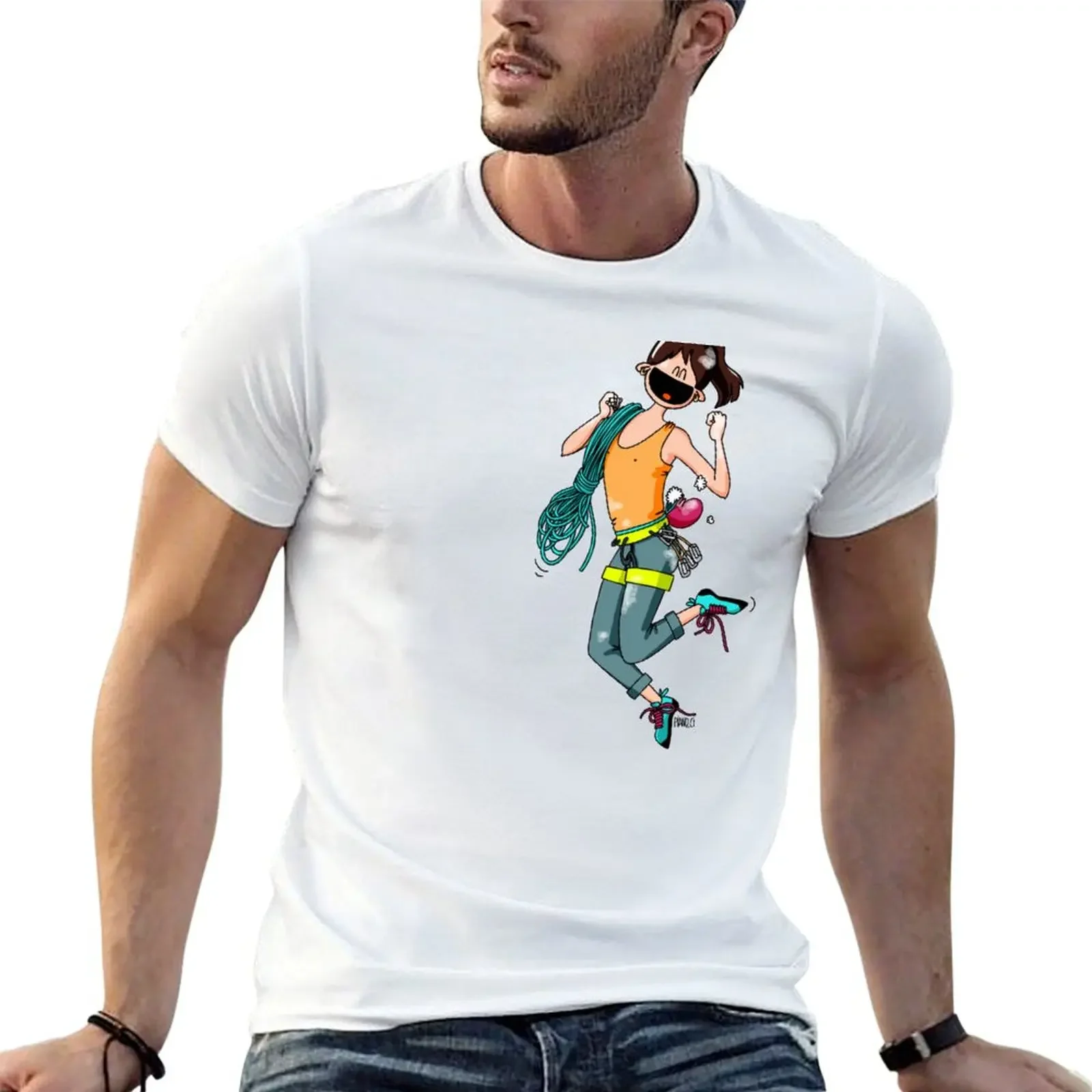 

Happy climber T-Shirt anime figures plus sizes workout shirts for men