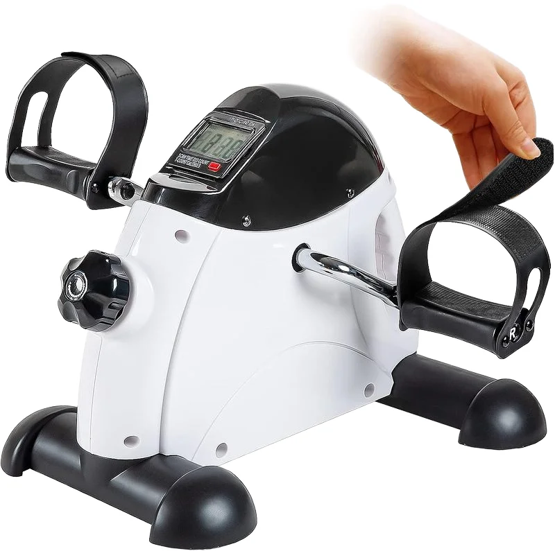 Portable Mini Exercise Bike Under Desk Adjustable Rehabilitation Pedal Exerciser Hand Pedal Cycle Hand Held Exercise Equipment