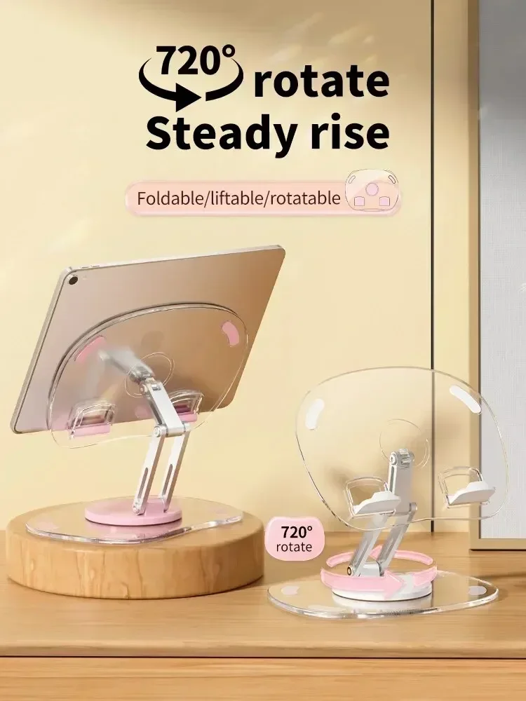 

360° Rotating Mobile Phone Stand Multi-Functional Flat Support Stand Retractable Mobile Phone Stand Desktop