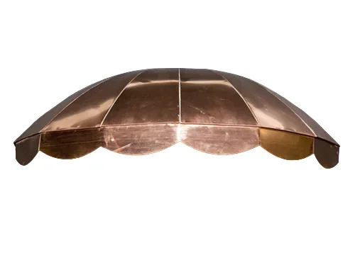 Scallop bottom dome-shaped fixed awning for a beautiful frame on any door or window