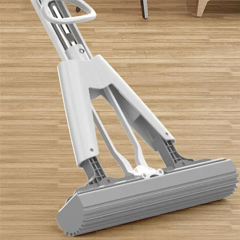 

RM-Portable Mini Mop Self-Squeeze Sponge Roller Mop Super Absorbent Roller Mop Wet And Dry Cleaning Tool Folding Hands-Free