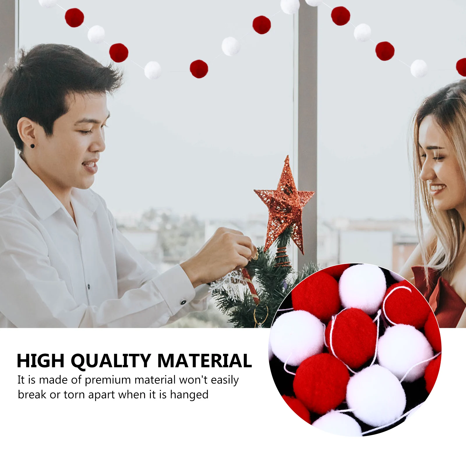 

Ball Decorations Felt Ball Wall Hanging Christmas Tree nament DIY Party Pom Pom Home Felt Balls