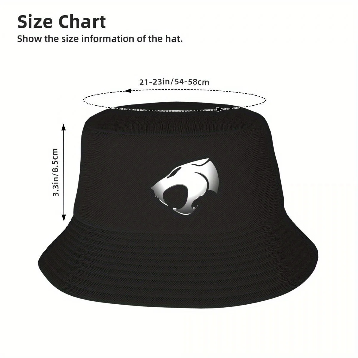2025 جديد Thundercats شعار الكرتون دلو القبعات للمرأة الشاطئ قبعات للحماية من الشمس الشارع خفيفة الوزن لقضاء عطلة صياد قبعة Boonie قبعة