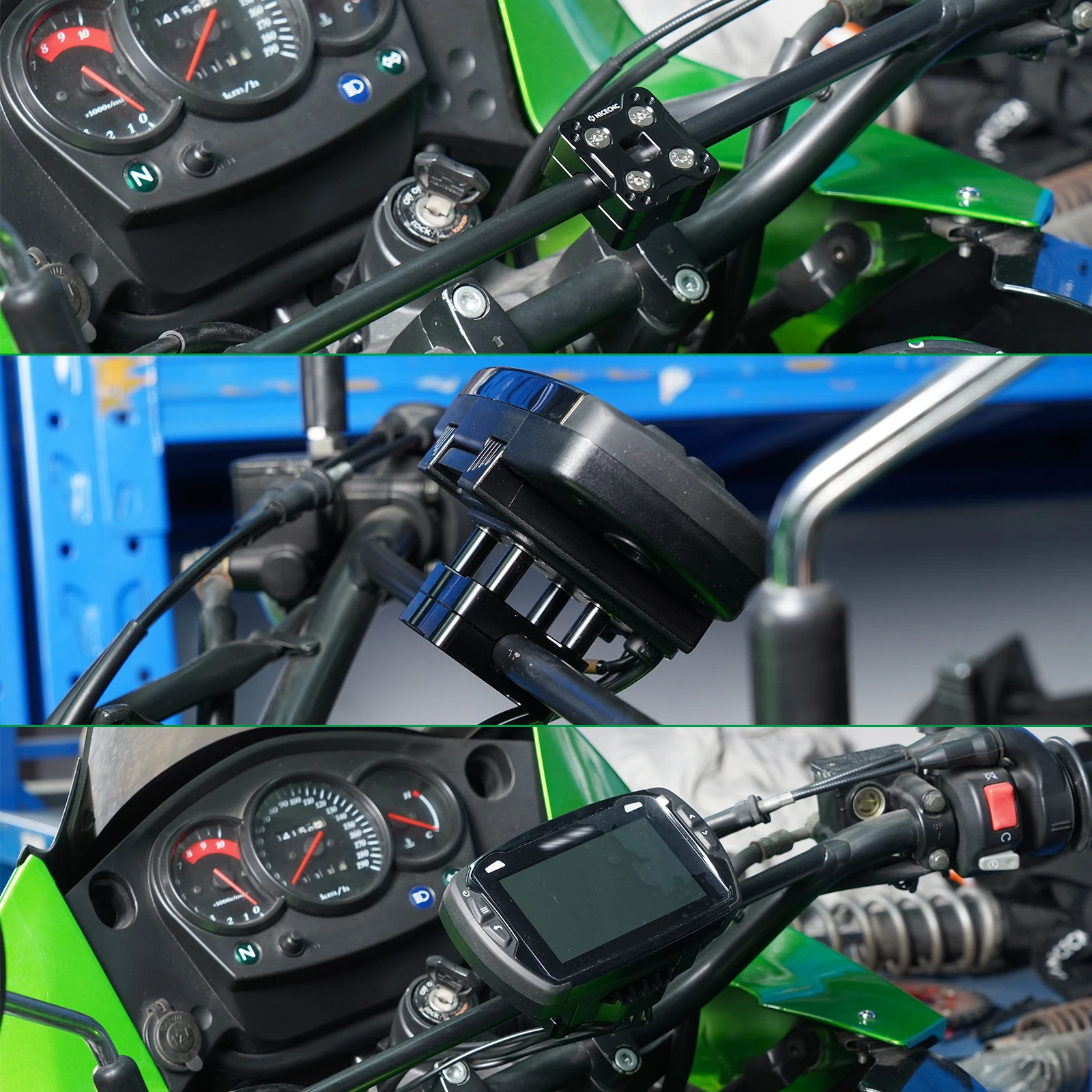 Motorcycle GPS Navigation Bracket AMPS Mount Support Brackets for Kawasaki KLR650 2022 2023 KLR650 GPS Holder Bracket 14mm Bar