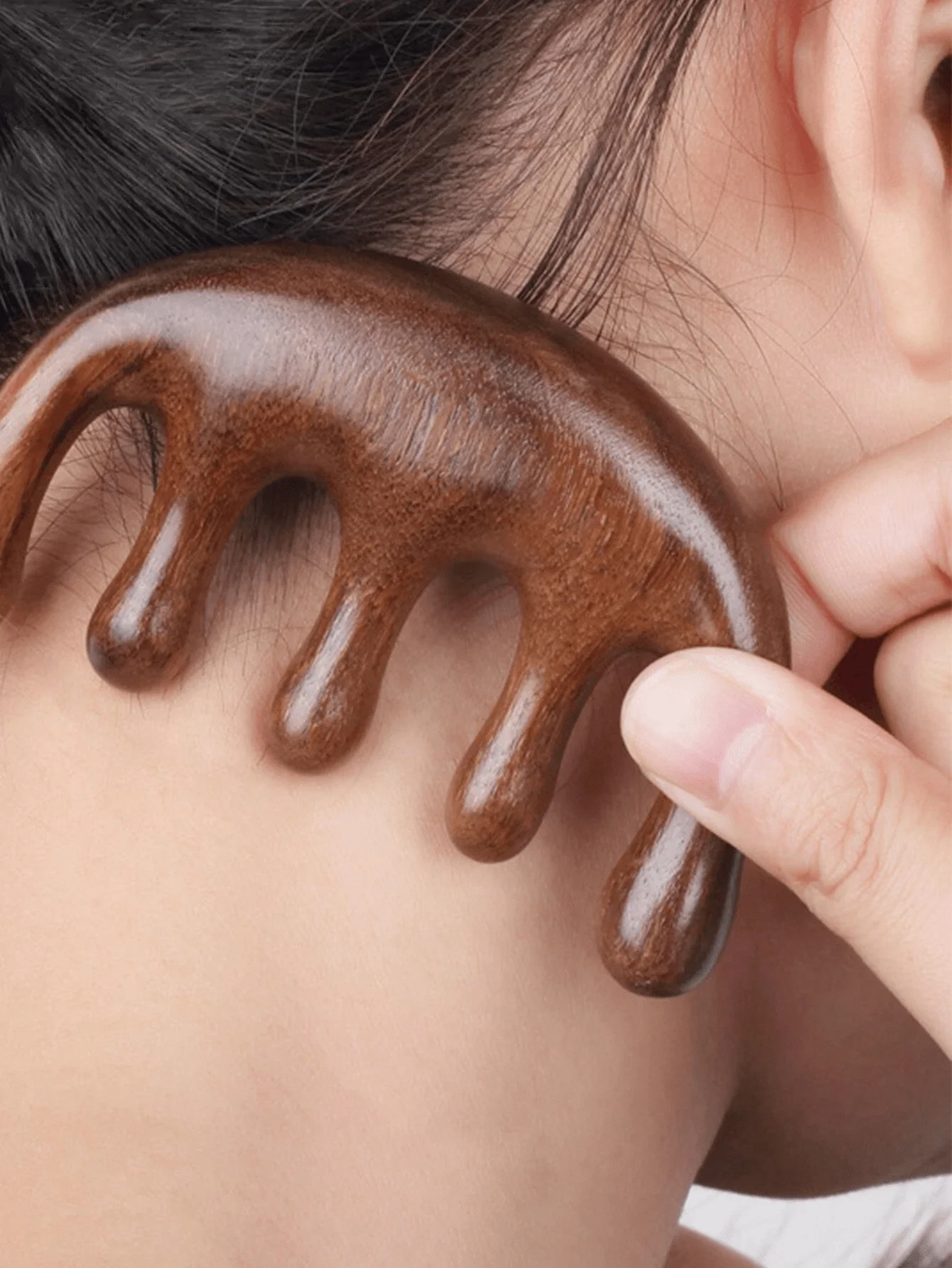 1pc pente de massagem de cabeça com cinco dentes, couro cabeludo e estimulação meridiana, pente multifuncional para cuidados com as mãos